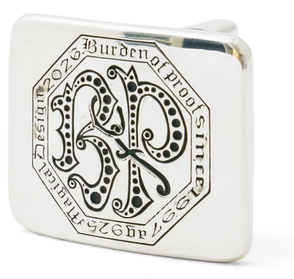 カービング イニシャルバックル